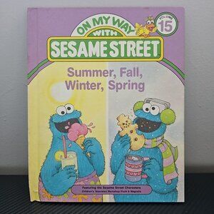 1989 Vintage HC Vol 15 On My Way With Sesame Street SUMMER ,FALL ,WINTER,SPRING